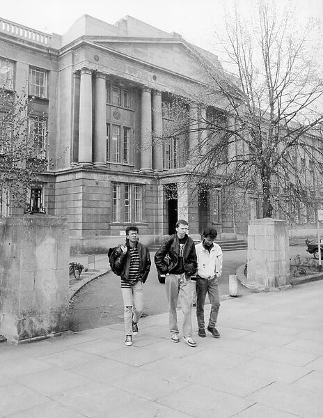 Students seen here leaving Coventry Technical College 26th April 1991