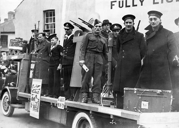 One of the many tableaux in Bridgend and District Warship week Procession. November 1941