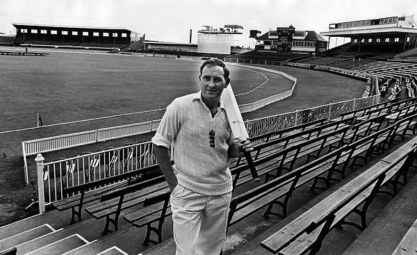 Test cricketers at Old Trafford. Ray Illingworth, who will skipper the side for the first