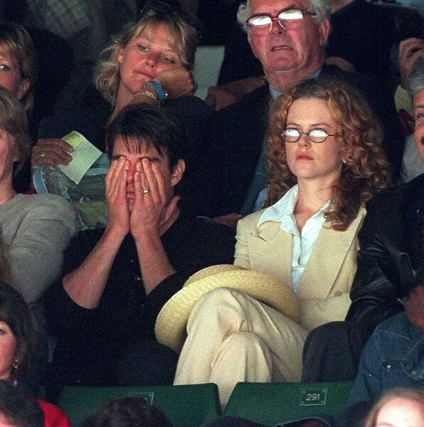 Tom Cruise with wife actress Nicole Kidman at Wimbledon tennis championships