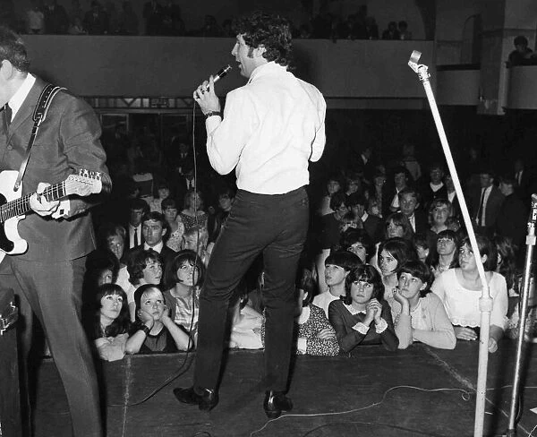 Tom Jones and his band performing at the Paget Rooms in Penarth. July 1965