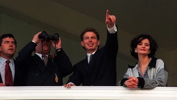 Tony Blair Labour Leader MP with wife Cherie and Deputy Leader John Prescott