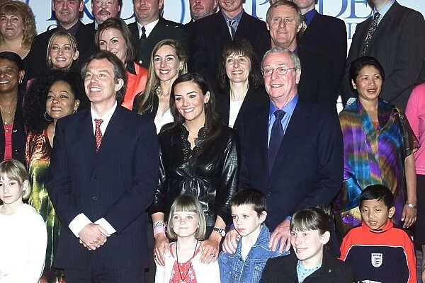 Tony Blair at the Mirror Pride Of Britain Awards 2000 with Michael Caine