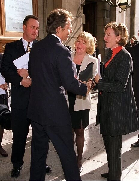 Tony Blair MP Prime Minister October 1998 attending the Sir David English memorial