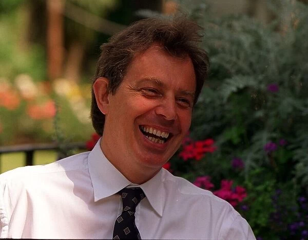 Tony Blair Prime Minister at 10 Downing Street 28 July 1997 interviewed by Mirror editor