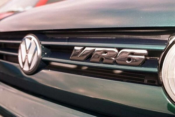 Tony Roper comedian December 1997 with VW VR6 Volskwagen hatchback car for Road record