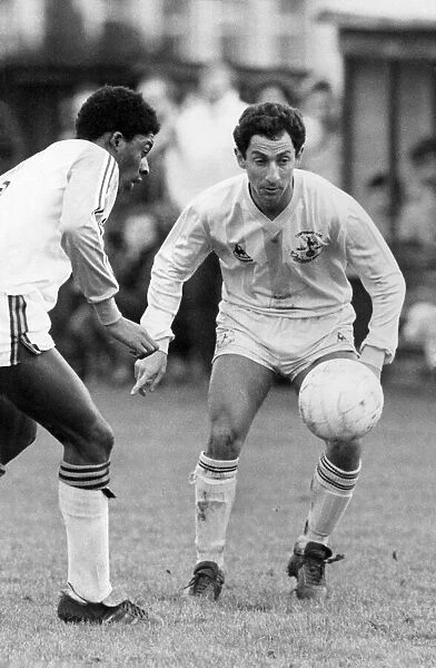 Tottenham Hotspur and Argentina intrnational Ossie Ardiles in action for his club Spurs
