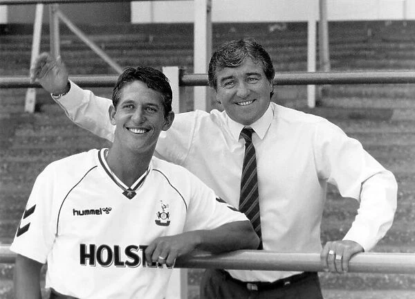 Tottenham Hotspur manager Terry Venables with new signing Gary Lineker at White Hart Lane