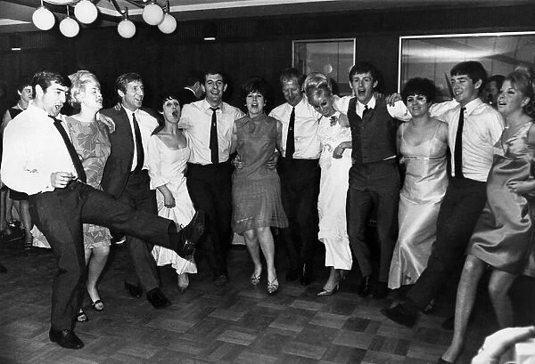 The Tottenham Hotspur team withtheir wives and girlfriends dancing together as they