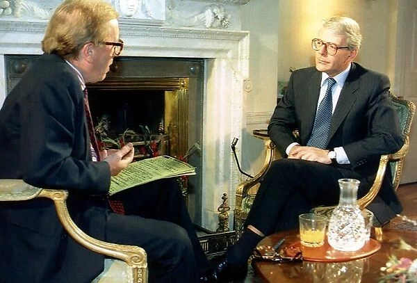 TV presenter David Frost and John Major MP and Conservative Primer Minister