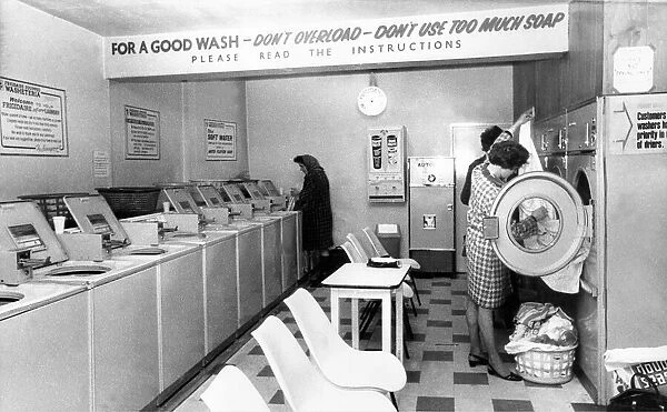 A typical laundry in January 1970. The Washerteria at Morpeth