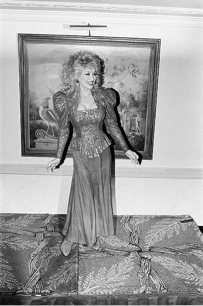 U. S. singer Dolly Parton seen here at the Dorchester Hotel, Central London