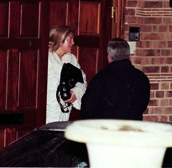 Vanessa Feltz TV Presenter leaving her home February 1999