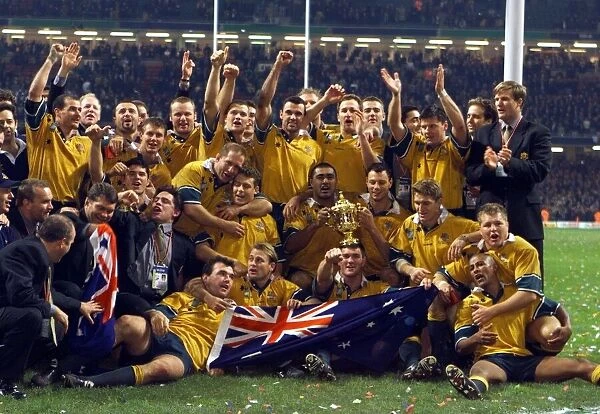 The victorious Australian team after their win November 1999 in the Rugby Union