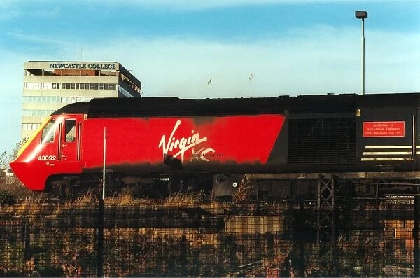A Virgin 125 train leaving Newcastle Central Station on 11th November 1998