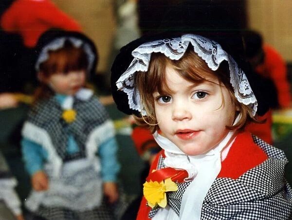 Wales National Costume - Young girl dressed in national costume for St Davids Day