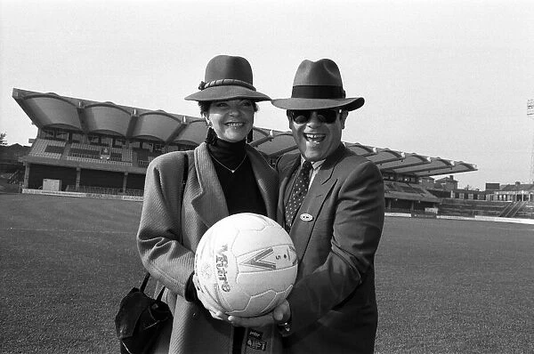 Watford FC Chairman Elton John and his wife Renate at Vicarage Road