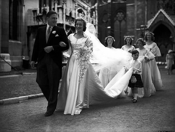 The wedding of Gerald Lascelles and Angela Dowding 1952 which was attended by the Duke