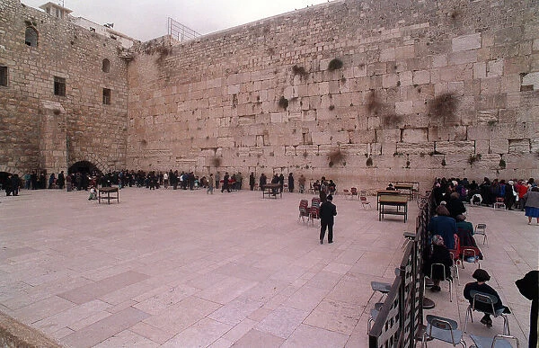 The Western Wall, Wailing Wall or Kotel, located in the Old City of Jerusalem, Israel