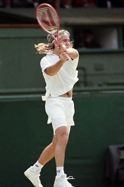 Wimbledon Tennis. Andre Agassi. July 1991 91-4218