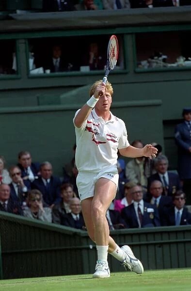 Wimbledon Tennis Championships. Boris Becker in action. June 1991 91-4117-172