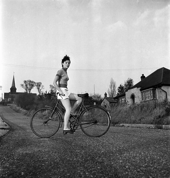 Woman Backwards Cycling - Sheila Pigram. October 1952 C5327