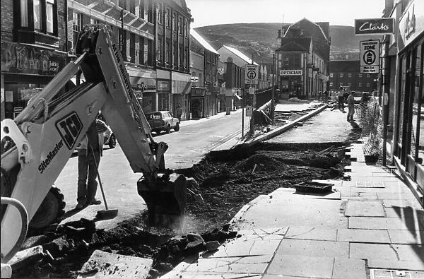 Work on the pedestrianisation of Market Square 7th November 1990
