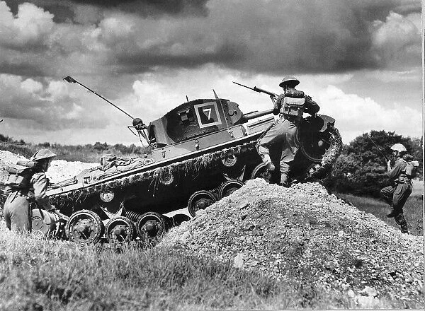 WW2 Training the Home Guard July 1941 Home Guard attacking a tank put out