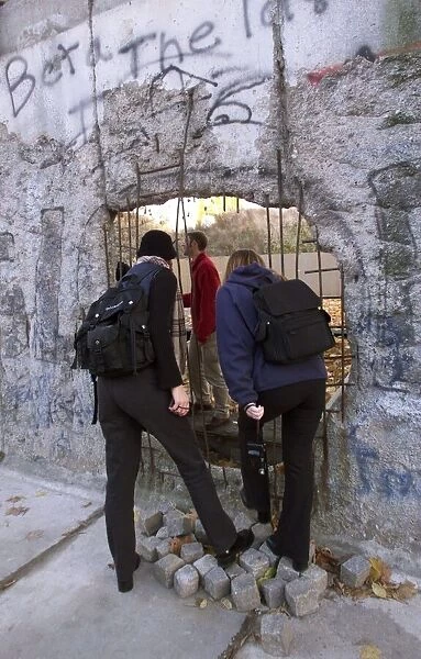 Ten years after the Berlin Wall Nov 1999 came down tourists are seen exploring