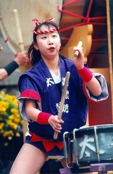 Yuki Hotta, of the Japanese Drum Band Tajimi Mino-Yaki Daiko