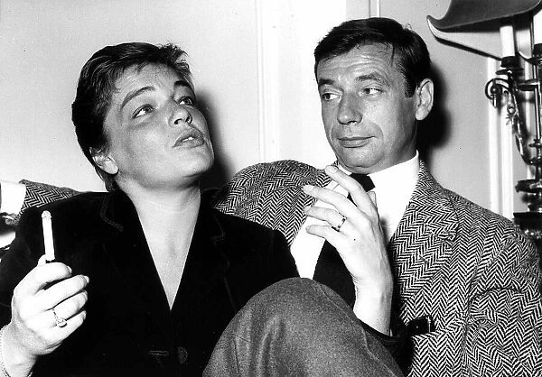 Yves Montand French actor, April 1982, With his wife of 21 years actress Simone Signoret