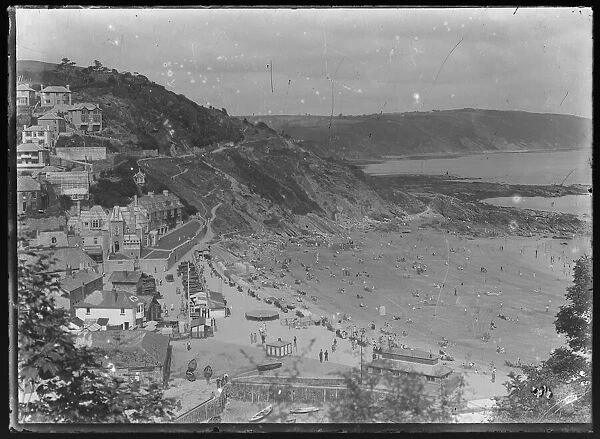 East Looe Beach & Seafront with bandstand
