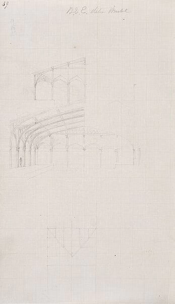 Isambard Kingdom Brunel sketch: Bristol station, c1842-1843