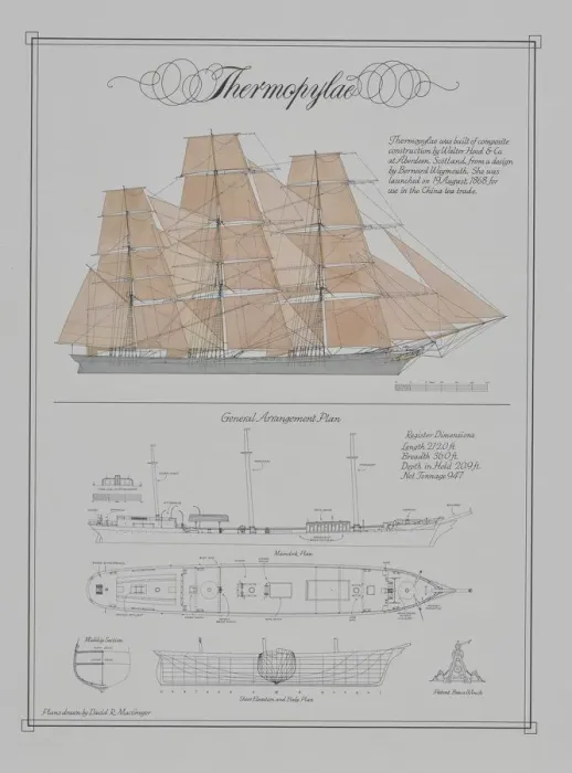 Framed Print : Thermopylae Clipper Ship Print