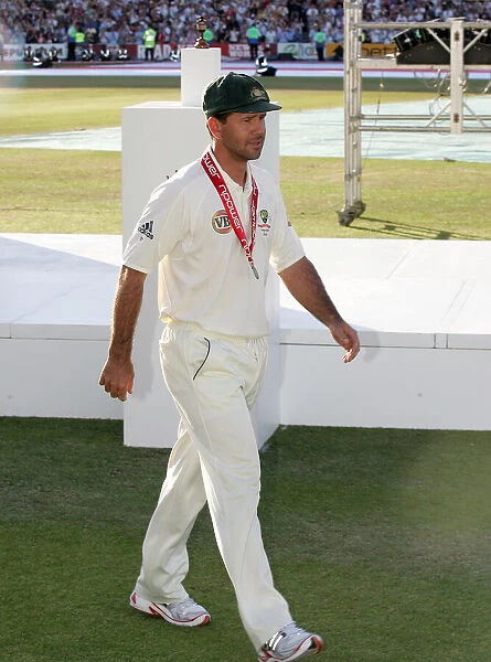 Ricky Ponting With His Losers Medal