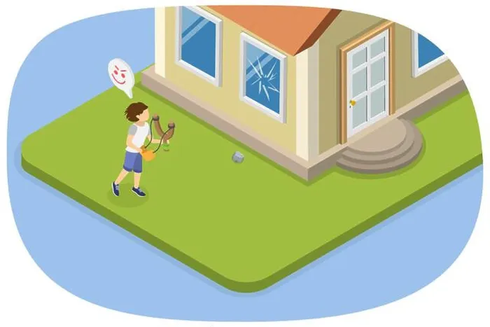 Framed Print : 3D Isometric Flat Vector Illustration of Broken Window Print Framed Print : 3D Isometric Flat Vector Illustration of Broken Window Print