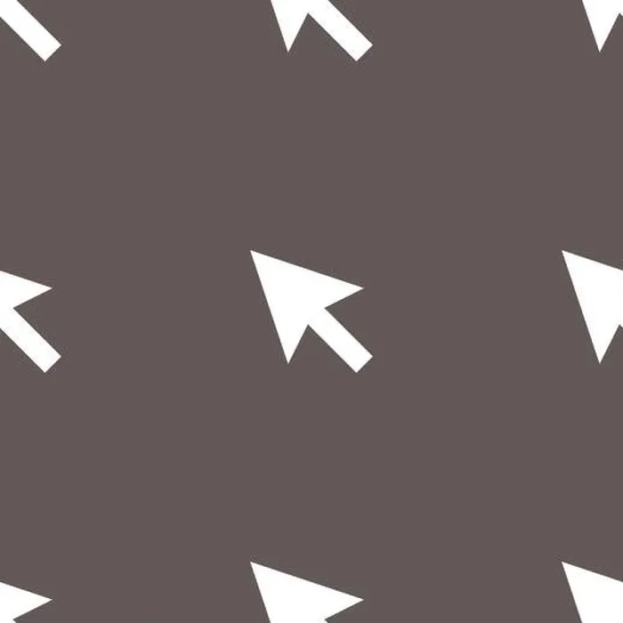 Framed Print : Gray Background Arrow Cursor Print