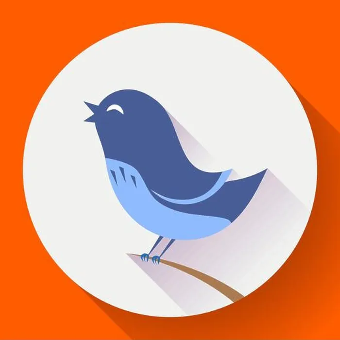 Framed Print : Bird Singing Print Vector Icon