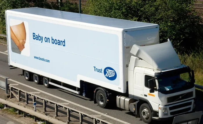 Framed Print : Boots Delivery Lorry Print