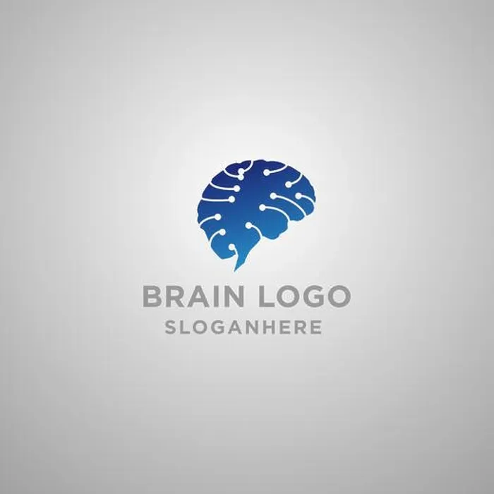 Framed Print : Brain Connection Logo Vector Print