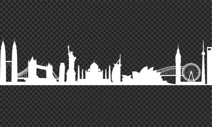 Framed Print : Cityscape Print on Transparency Background Framed Print : Cityscape Print on Transparency Background