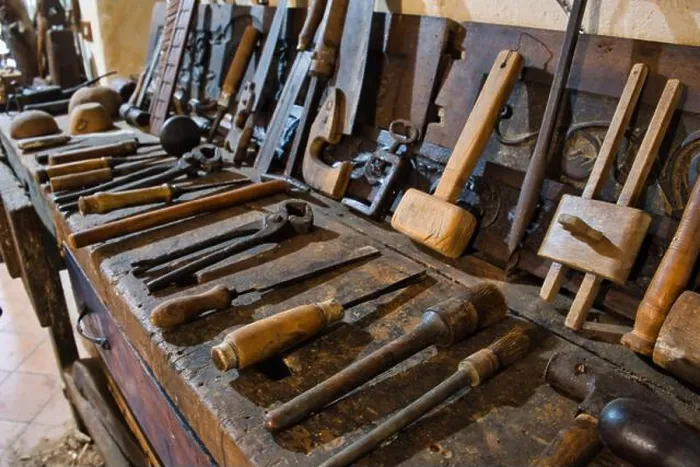 Framed Print : Vintage Carpenter Tools Print Framed Print : Vintage Carpenter Tools Print
