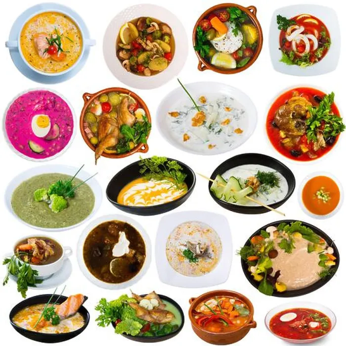 Framed Print : Collection of Various Soups Print Framed Print : Collection of Various Soups Print