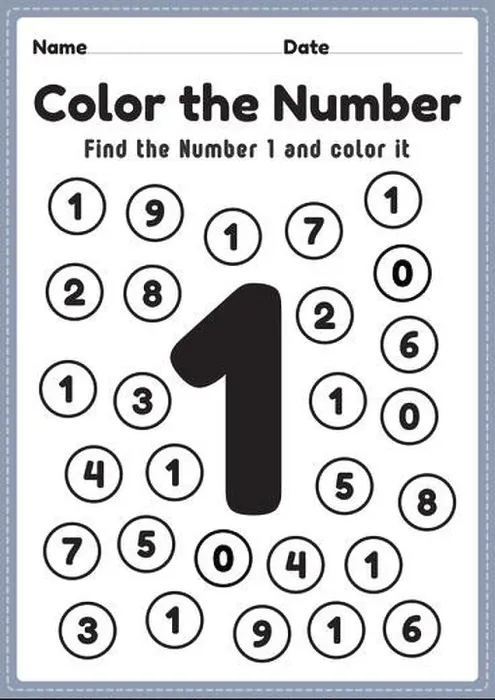 Framed Print : Printable Math Worksheet for Preschool and Kindergarten Framed Print : Printable Math Worksheet for Preschool and Kindergarten