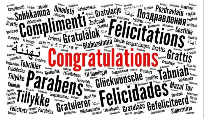 Framed Print : Congratulations in different languages print