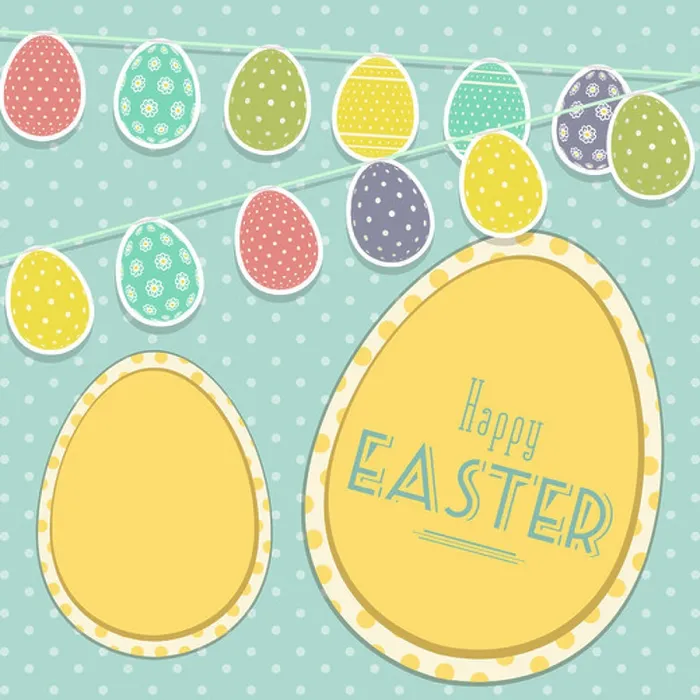 Framed Print : Easter Egg Bunting Print Framed Print : Easter Egg Bunting Print