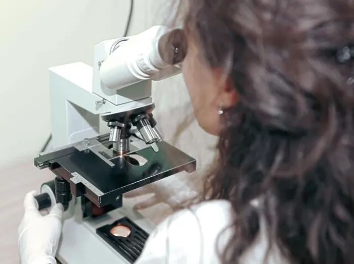 Framed Print : Female Lab Technician Analyzing Sample Print Framed Print : Female Lab Technician Analyzing Sample Print