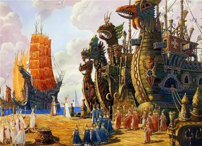 Framed Print : The Fleet of the Hyperboreans Print