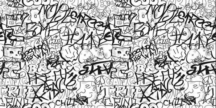 Framed Print : Graffiti Seamless Pattern Print Framed Print : Graffiti Seamless Pattern Print