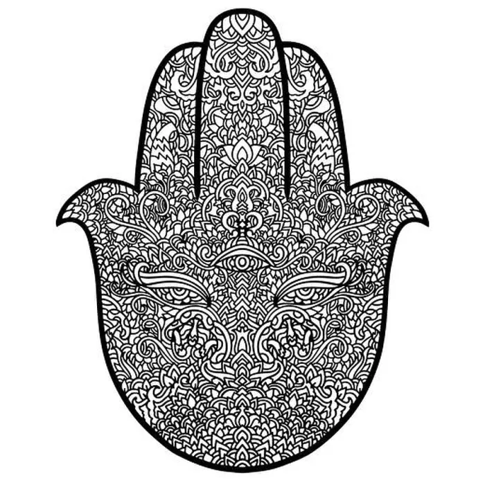 Framed Print : Hamsa Symbol Print Framed Print : Hamsa Symbol Print
